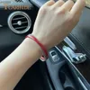 Women Premium Genuine Leather Bracelet Stainless Steel Accessories Beautiful Bangle for Girlfriend Festival Gift Size Adjustable 240226
