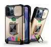 Mobile Cases TPU PC 2 IN 1 ShockProof Slide Window Bultin Kickstand Phone Case for IPhone 134325308