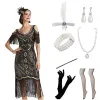 Платье Wepbel с открытыми плечами и кисточками, платье миди в стиле Гэтсби, Y2K 1920-х годов, вечернее платье, женское вечернее платье с v-образным вырезом, банкетное карнавальное платье-футляр, сексуальное платье с пайетками