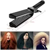 Professional Hair Curler Comb Curling Iron Wand Ceramic Corrugated Wave Corn Irons Corrugation Plate Clip 240305