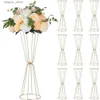 Vases Gold Vases for Wedding Centerpieces - Set of 10 Tall for Table 23.5in Metal Flower for Wedding Party Home Flower Freight Free L240309