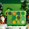 DELANCI12 Color Avocado Green Lidschatten-Palette Smaragd Dunkelgrüngelb Helles Make-up für Augen Perfektes Geschenk für Schönheitsmädchen 240226