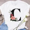 T-shirt da donna T-shirt da donna stampa di lettere divertente moda casual Harajuku carino vintage femminile t-shirt allentata vestiti streetwear magliette