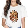 Женские футболки Spitfire Cool Skate Wheels Pizza Scary Shirt Футболки в стиле панк Летняя футболка из полиэстера с круглым вырезом в стиле Харадзюку