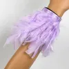 Bracelets porte-bonheur Poignets en plumes pour femmes Coloré Fourrure naturelle Bracelet réglable Party Stage Performance Décorer des chemises