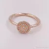 Rose gold radiant rings original silver fits for style jewelry 180986CZ H8ale H8325s