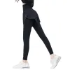 Capris Kadınlar Yüksek Bel Taytlar 2 İçinde 1 Spor Jogging Gym Fitness Tayt Kadın Yansıtıcı Gece Koşusu Egzersiz Karın Kontrol Pantolon