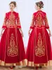 Ethnic Clothing Female Xiuhe Vintage Burgundy Novelty Toast Clothes Traditional Chinese Wedding Dress Elegant Temperament Cheongsam Hanfu