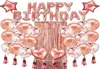 Banner Baby Geburtstag Party Brief Ballons Paket Rose Gold Regen Seide Quaste Pailletten Latex Ballon Dekoration Lieferungen Partys Spielzeug8781212