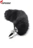 Sexig leksaker Metal Fake Fur Fox Dog Tail Anal Plug Butt Plug BdSM Flirt Anus Plug for Women Adult Games Produkt för par S9245698873