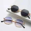 Luxury Square Sunglasses Men Women Fashion Small Frame Polygon Sun Glasses Metal Vintage Retro Brand Octagon Gafas De Sol Y220624274P