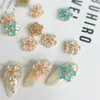 10 stuks 3D Japanse Opaal Bloem Zirkoon Nail Art Onderdelen Kristallen Sieraden Strass Nagels Accessoires Benodigdheden Decoraties Charms 240301