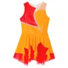 Robes de fille Enfants filles robe de Ballet sans manches gymnastique entraînement Dancewear pour danse lyrique Figure patinage sur glace scène Performance Costumes