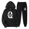 Couple Sportwear Fashion Set KING QUEEN Printed Lover Hooded Suits Hoodie and Pants 2pcs Set Streetwear Men Women Clothing 240301