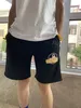 Pantalones Cortos para Hombre Verano Corriendo Hombres Casual Correr Deporte Pantalones Cortos Patrón De Onda Color Sólido Cordón Suelto Seco Gimnasio Deportes Blanco