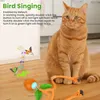 Interactief kattenspeelgoed voor binnenkattenUSB oplaadbare bewegingsactiverende elektrische kat ToyMoving Kitten ToySimulatie vogelzang 240226