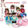 Toy Full Body Silicone Water Proof Bath Toy Reborn Toddler Baby Dolls Bebe Doll Reborn Livselike Gift With Pearl Bottle 240226