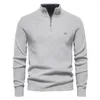 Suéteres para hombres Otoño Invierno Tops para hombre Y2K Half-Zip Turtleneck Moda Casual Suéter Sólido Versátil Suave Cálido Punto para hombres