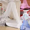 Limite 100 branco rosa azul redondo renda cortina cúpula cama dossel rede princesa mosquito net1238s