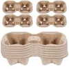 Ta ut containrar 25st Take-Out Cup Holder Tray Beverage Carrier Carry för leveransdrycker