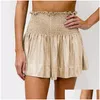 Shorts pour femmes Shorts à ceinture smockée Spécial Queen of Sparkles Swing Summer Femmes Combinaison Danse Élastique Drop Livraison Vêtements Dhfwg