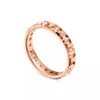 Designer 18k roségouden geometrische letter T-ring en T diamanten set ring breed of smal