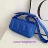 Bottgss Ventss Cassette Designer Tragetaschen für Damen Online-Shop Bag Nische Damen Umhängetasche Schwamm kariert Daunenjacke Space Baumwolle mit echtem Logo