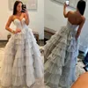 Srebrna szara suknia balowa sukienka na studniówkę formalne sukienki wieczorowe eleganckie sukienki na spódnice na specjalne okazje Pearki konkurs quinceanera szat de soiree