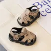 Sandales d'été pour bébés garçons et filles, chaussures de berceau souples, antidérapantes et ventilées