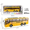 130 Kids Toy Rc Car Remote Control School Bus with Light Tour Bus 2.4G Radio Controlled Electric Car Machine Toys for Children 240305