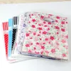 100Pcs Printing Flower Thicken Plastic Bags For Cute Charms Earrings Jewelry Packaging 15 20cm321O