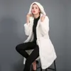İmitasyon Yeni Kış Şapkası Uzun Hainining Kadın Tavşan Kürk Ceket 491447