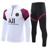 21 22 PS G Chándal clásico Hombres Traje de entrenamiento de fútbol Tuta Maillot Jersey Chaqueta Kit Paris Mbappe Hombres y niños Chándales de fútbol Jogging Survetement Chandal