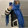 Men's Vests Winter Scarf Women Luxury Autumn Cashmere Thickened Warm Shawl Classic Tassels Fluffy Solid Color Soft