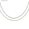 Pendant Necklaces 3mm width thin plain cuban link chain 4mm bezel cz european women gold color chain choker necklace valentines day gift239c L240309