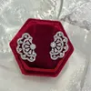 Boucles d'oreilles en dentelle pour femmes, jupe micro-incrustée, entièrement plaquée Zircon, accessoires d'oreille doux personnalisés