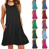 Abiti casual Abito da donna Beach Solid senza maniche Backless Canotta Mini abito corto estivo Abito formale Gala Vestido