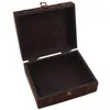 Drewniany vintage blokadę skarbnika klatki piersiowej pudełko do przechowywania obudowy Organizator Pierścień prezent250q