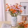 10pcs Beautiful Artificial Flowers Silk Daisy DIY Home Garden Party Wedding Decoration Craft Fall Christmas Fake Plants 240301