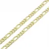 Mens 14k Yellow Real Solid Gold GF 8mm italiensk Figaro Link Chain Halsband 24 tum som skickar alla föremål från en rök- Pet-234m