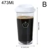 Bouteilles d'eau Bouteille mignonne pour jus de café thé au lait Kawaii tasses froides en plastique avec couvercle paille Portable réutilisable boisson BPA F O3S6