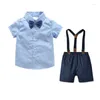 Clothing Sets 1-6T Baby Boys Clothes Set Summer Cotton Shirt Short Pants Kids Party Suits Fashion Children Formal Suit Boy Costume