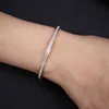 Shakuai Gleicher Stil Kajia Damenarmband aus Titanstahl mit quadratischem Diamant, eingelegt mit Diamant und farblosem 18-karätigem Roségold