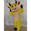 2024 halloween amarelo vaca mascote traje fantasia vestido carnaval tema dos desenhos animados vestido extravagante para homens vestido de festival