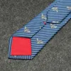 Cravates de cou Designer Nouvelle broderie personnalisée Bleu Diagonal Stripe Tie Bee Formel Business Casual Mode Cravate pour hommes 38AG