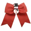 Hair Accessories Christmas Snowman Hairpin Holiday Headdress Creative Cute 3-color Bow Pure Color