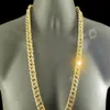 18 k Yellow G F Gold Chain Solid Heavy 10Mm Xl Miami Cuban Curn Link Necklace265S