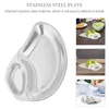 Dinnerware Sets Stainless Steel Plate Pastry Spices Drop Snack Dish Cottage Cheese With Fruit