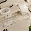 Tapete de banheiro antiderrapante, tapete em forma de u para absorver água, entrada de banheiro, tapete para chão de casa 240226
