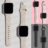 디자이너 Apple Watch Band Strap for Iwatch Ultra Series 9 8 3 4 5 6 7 SE 밴드 38mm 42mm 44mm 49mm 고급 스포츠 액체 실리콘 엠보싱 스마트 스트랩